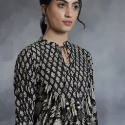 Libas Black Printed Kurti image 4