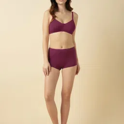 Van Heusen Wine Cotton Regular Fit Solid Panty image 4