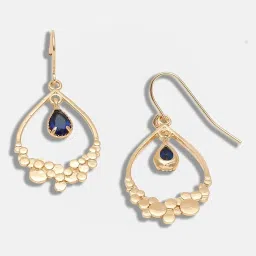 Sohi Gold Plated Party Designer Stone Drop Earrings image 4
