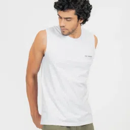 Domyos By Decathlon Pale Grey Slim Fit Tank Tee image 4