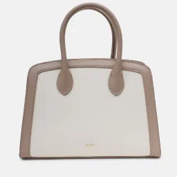 Kazo Off White Solid Medium Satchel Handbag image 4