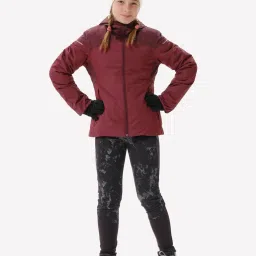 Quechua by Decathlon Kids Deep Chocolate Hiking Jacket image 4