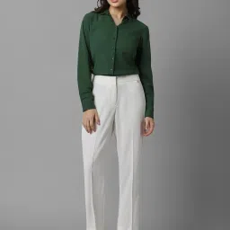 Allen Solly Dark Green Regular Fit Shirt image 4