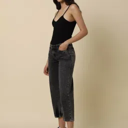 Allen Solly Black Cotton Regular Fit Mid Rise Jeans image 4
