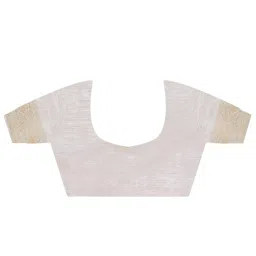 Saree Mall Grey Woven Saree With Unstitched Blouse image 4