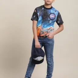 Kidsville Nasa Printed Multicolor Regular Fit T-Shirt For Boys image 4