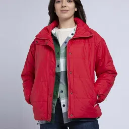 Pepe Jeans Red Plain Puffer Jacket image 4
