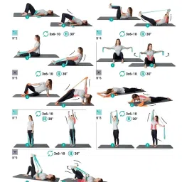 Domyos by Decathlon Pilates Gym Resistance Band - Medium (6 lb / 3 kg) image 4