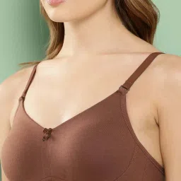 Leading Lady Brown & Mauve Solid T-Shirt Bra - Pack of 2 image 4