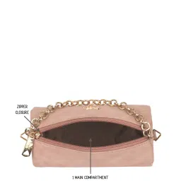 Baggit Valentines Collection Drum Pink PU Solid Miniature Sling Handbag image 4