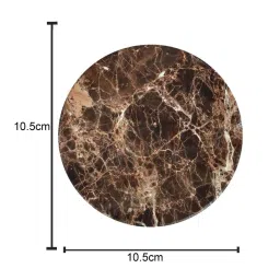 TAYHAA Brown & White Ceramic Coasters - Set of 2 image 4