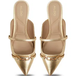 Aldo Women's Gold Mule Shoes image 4