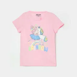 Fame Forever by Lifestyle Kids Pink Cotton Printed T-Shirt-picture-32