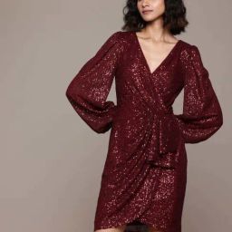 Label Ritu Kumar Red Embellished A-Line Dress-picture-16
