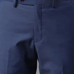 Louis Philippe Navy Slim Fit Trousers image 4
