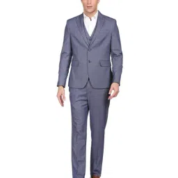 Arrow Blue Regular Fit Self Pattern Two Piece Suit-picture-41