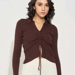 Honey By Pantaloons Brown Slim Fit Top-picture-17
