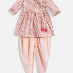 READIPRINT FASHIONS Kids Pink Floral Print Kurta With Dhoti-picture-44