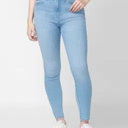 Spykar Blue Cotton High Rise Jeans-picture-14
