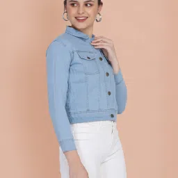 BUYNEWTREND Blue Regular Fit Jacket image 4