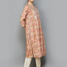 Melange by Lifestyle Peach Printed A Line Kurta image 4