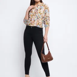 MADAME Off White Floral Print Top image 4