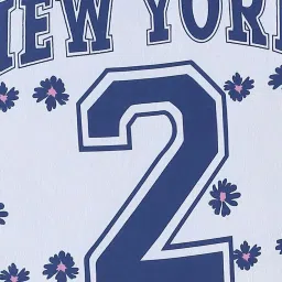 Fame Forever by Lifestyle Kids White & Navy Floral Print Top Set image 4