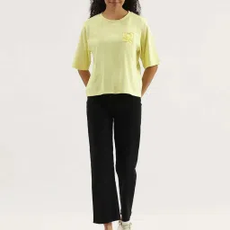 United Colors of Benetton Yellow Cotton Printed T-Shirt image 4