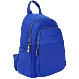 Lino Perros Blue Synthetic Solid Backpack - 12.3 Ltrs image 4