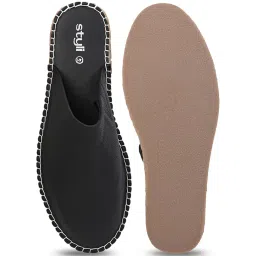 Styli Men's Black Mule Shoes image 4