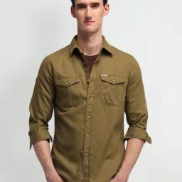 U.S. Polo Assn. Denim Co. Green Slim Fit Shirt-picture-23