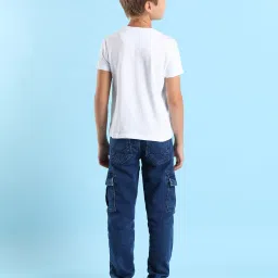u.s. polo assn. US Polo Kids Boys White Cotton Printed T-Shirt image 4