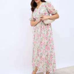 Styli Off-White Printed Maxi Dress image 4