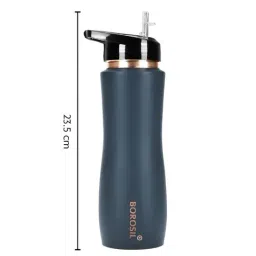 Borosil Grey Copper Sipper Bottle 750 ml - Pack of 4 image 2