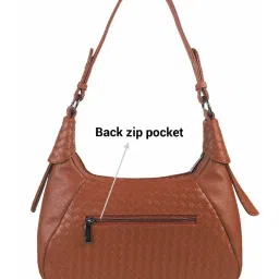 Metro Tan Textured Large Shoulder Handbag image 4