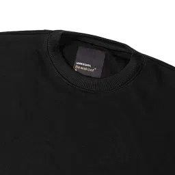 Bewakoof Black Loose Fit Graphic Print Oversized Sweatshirt image 4