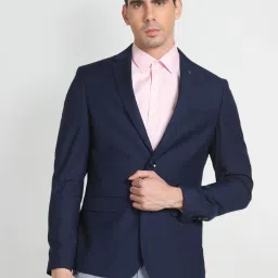 Arrow Mid Navy Regular Fit Blazer image 4