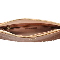 RI2K London Cognac Leather Medium Textured Cross Body Bag image 4