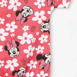 Juniors by Lifestyle Red & White Cotton Floral Print T-Shirt image 4