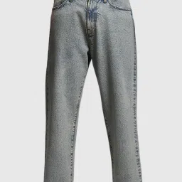 Jack & Jones Blue Cotton Loose Fit Jeans image 4