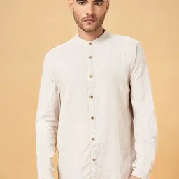 7 Alt by Pantaloons Rust Cotton Relaxed Fit Self Pattern Shirt-picture-47