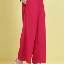 Melon by PlusS Pink Mid Rise Flared Pants image 4