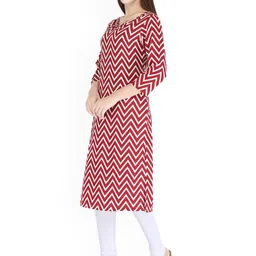 Neelokurti Women Chevron Printed Daily Straight Kurta image 2