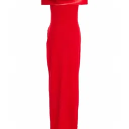 Quiz Red Plain Dress image 4
