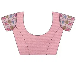 Saree Mall Pink Silk Woven Saree With Unstitched Blouse image 4