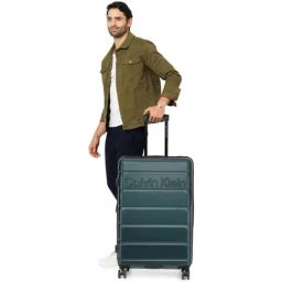 Calvin Klein Ridge-Line Pearlized Sage Textured Hard Cabin Trolley Bag - 77 cm-picture-36