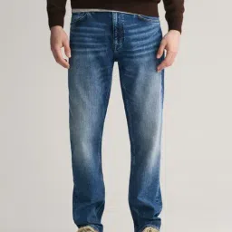 GANT Blue Slim Fit Washed Jeans-picture-28