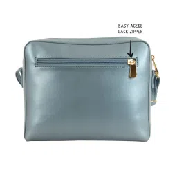 Baggit Blue Solid Small Cross Body Bag image 4