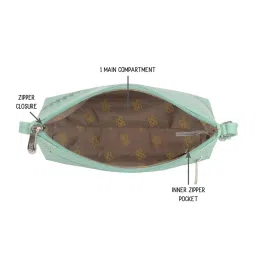 Baggit Green Printed Large Cross Body Bag image 4