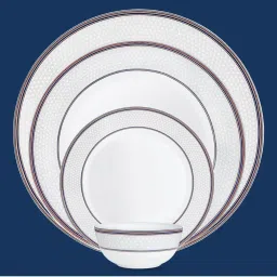 Larah by Borosil White Opalware Floral Dinner Set image 4